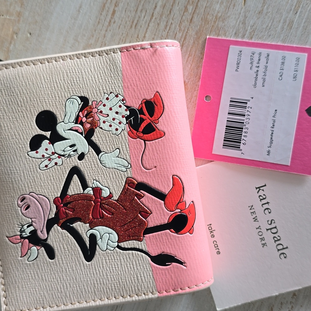 Disney X Kate Spade New York Clarabelle & Friends Small Bifold Wallet - Picture 2 of 10